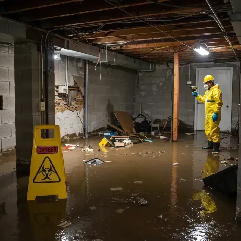 Flooded Basement Electrical Hazard in Peru, NY Property